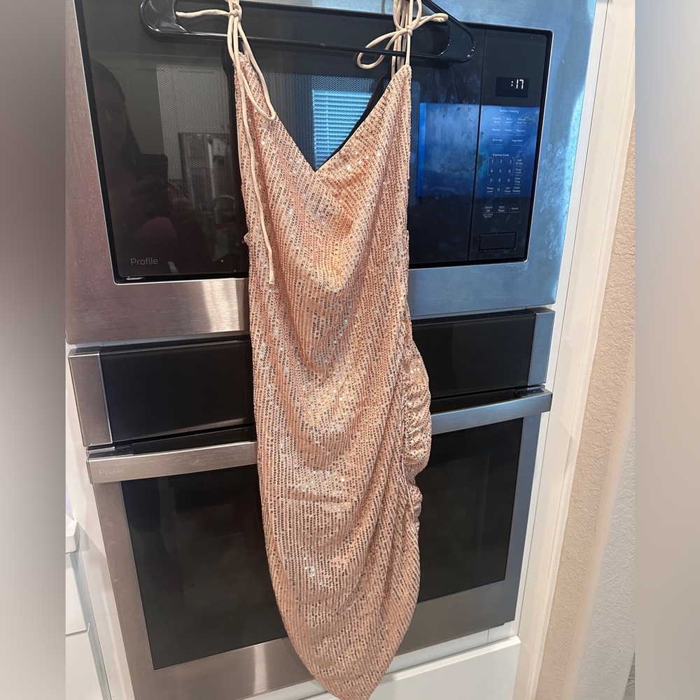 Hello Molly bronze sequin dress